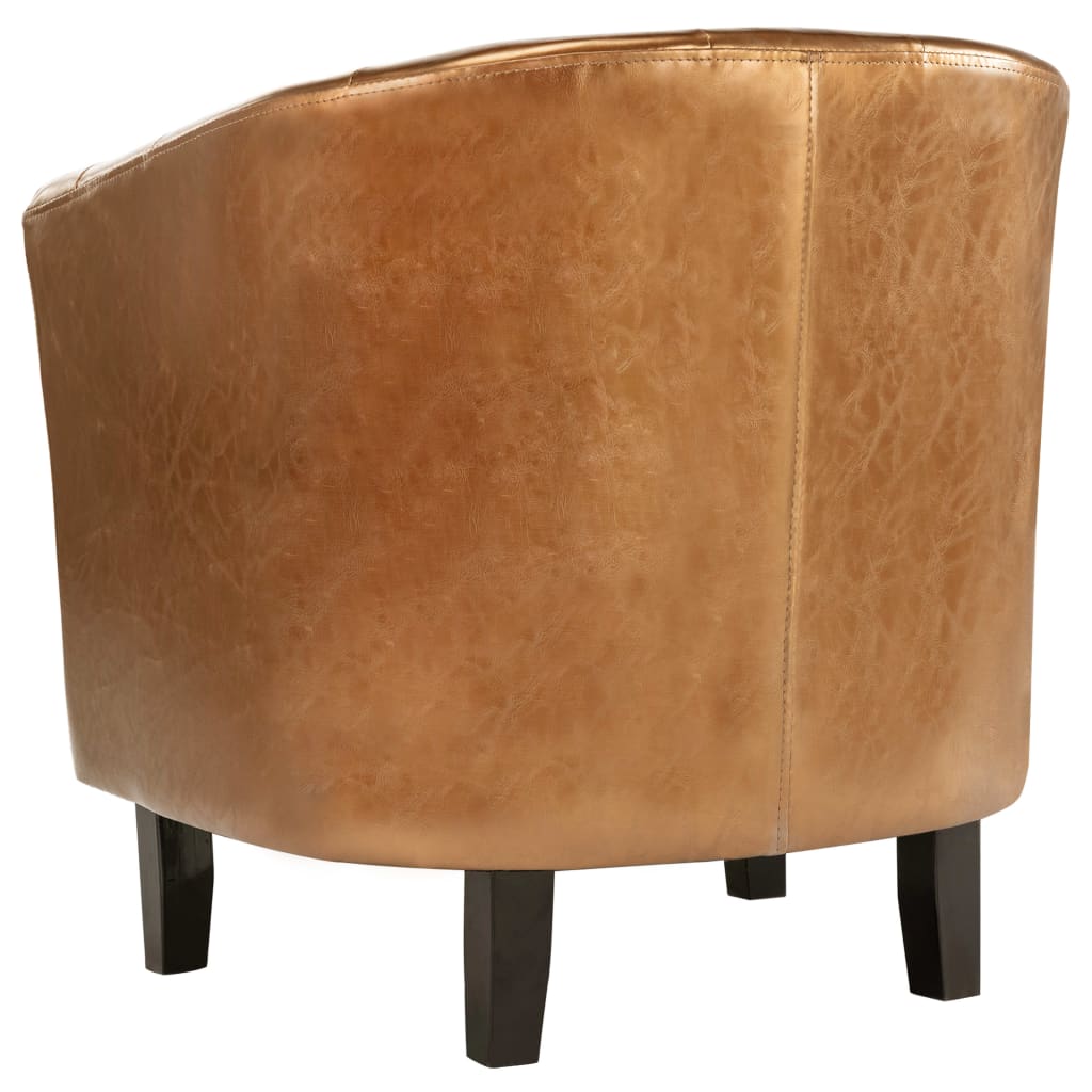 Clubsessel Braun Kunstleder