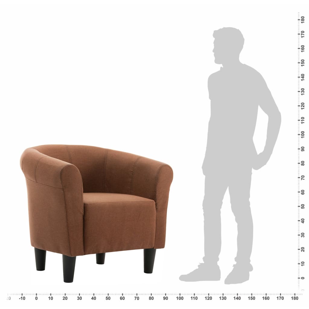 Sessel Braun Stoff
