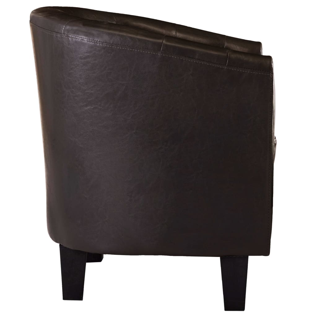 Clubsessel Braun Kunstleder