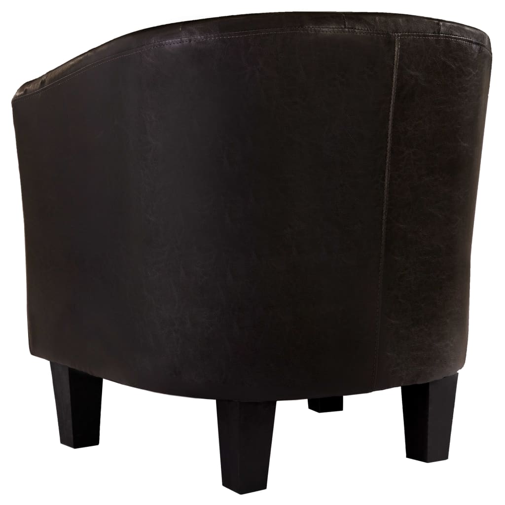 Clubsessel Braun Kunstleder