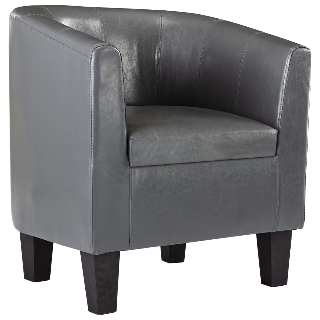Sessel Grau Kunstleder
