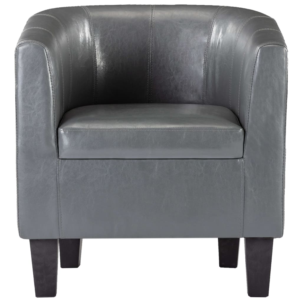 Sessel Grau Kunstleder
