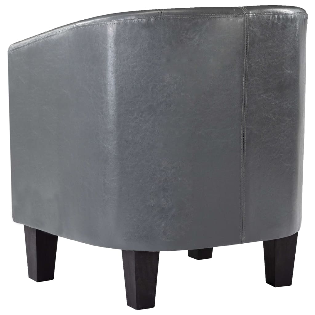 Sessel Grau Kunstleder