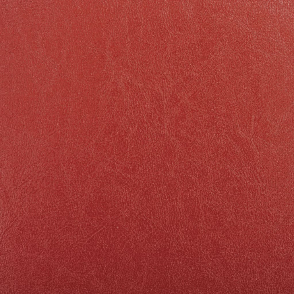 Sessel mit Fußhocker Rot Kunstleder