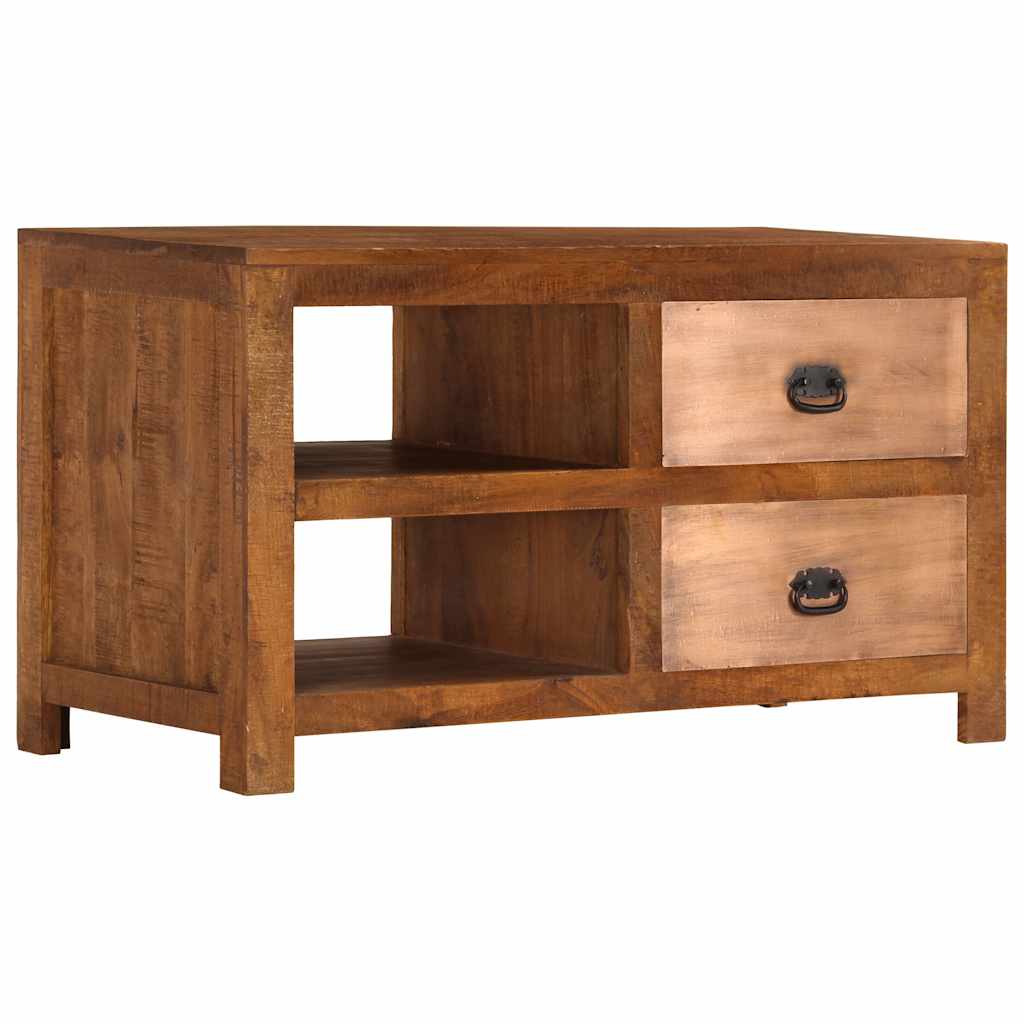 Table basse avec 2 tiroirs 90x40x50 cm en bois de manguier massif