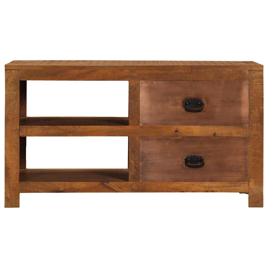 Table basse avec 2 tiroirs 90x40x50 cm en bois de manguier massif