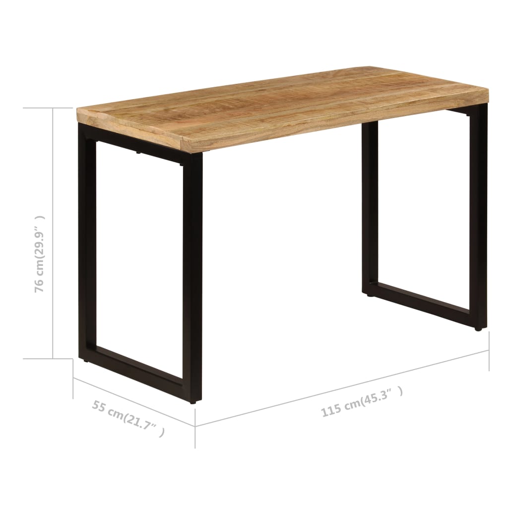Esstisch 115x55x76 cm Massivholz Mango und Stahl