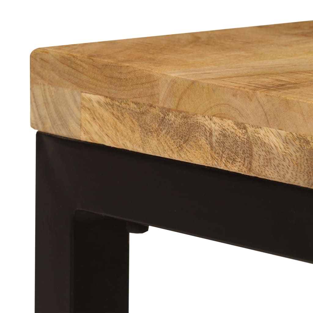 Coffee table 100x50x35 cm solid mango wood and steel