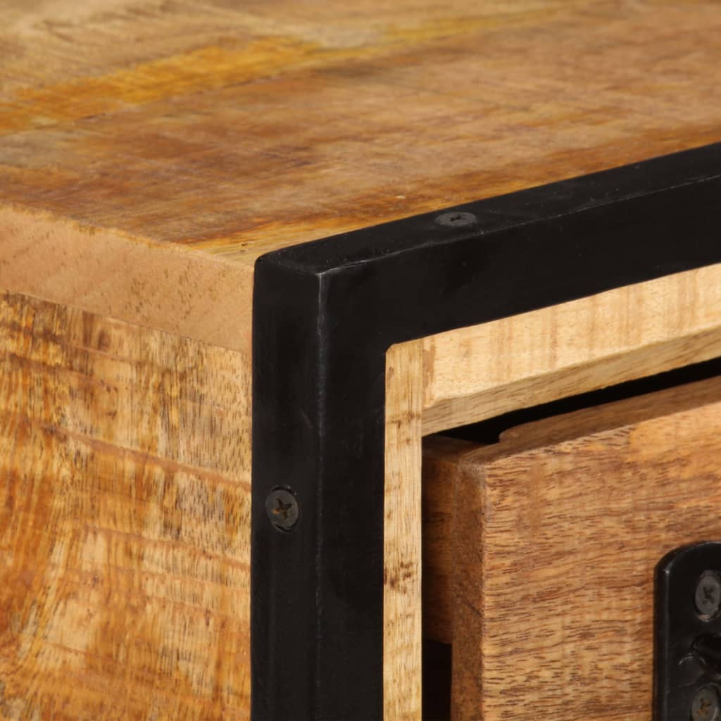 Meuble TV avec tiroirs 120x30x40 cm en bois de manguier massif