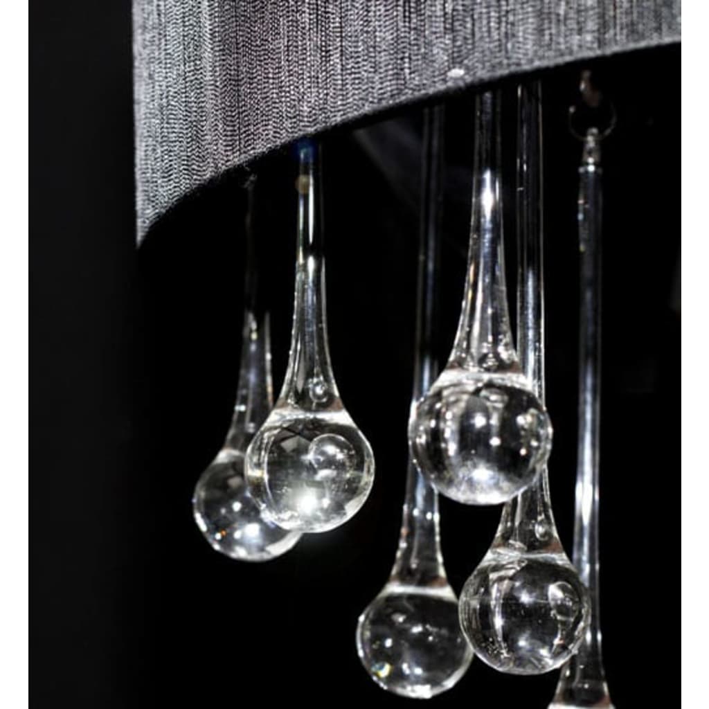 Crystal chandelier with 85 real glass crystals black