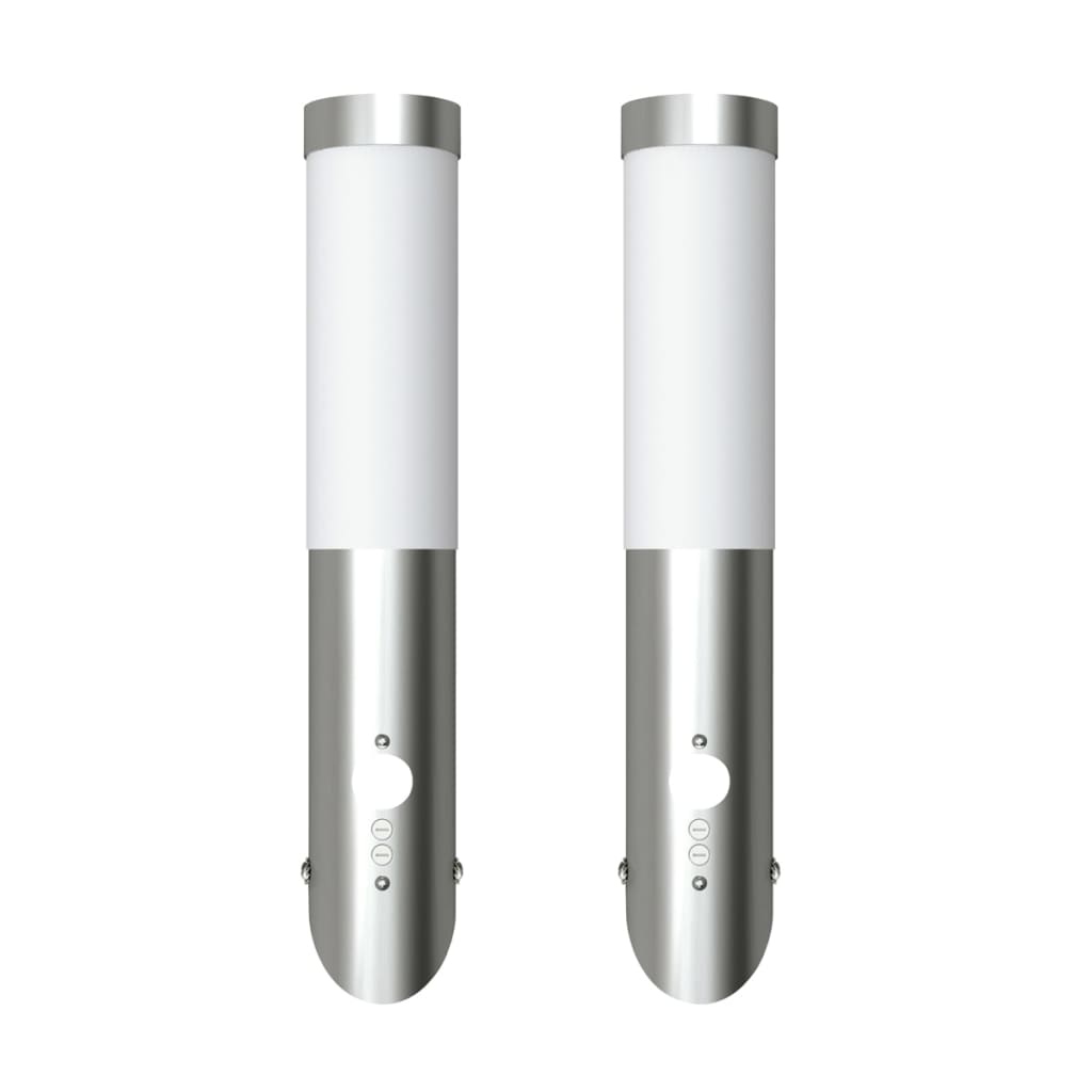 Garden lights 2 wall lamps with motion detector