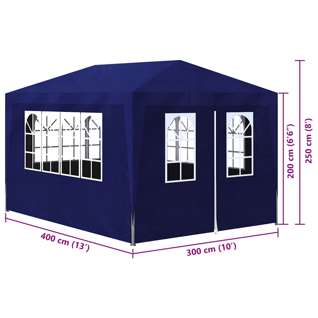 Tente de fête 3x4 m bleue