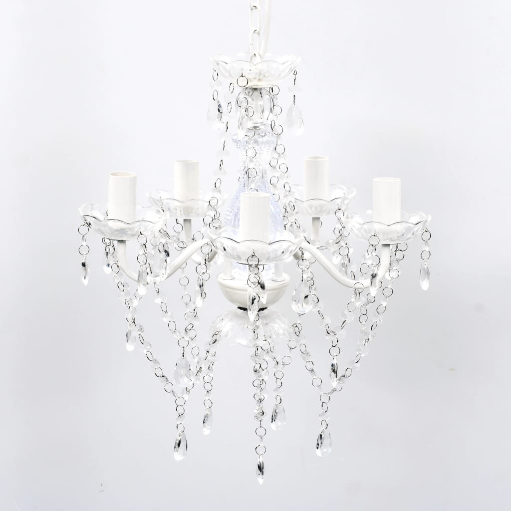 Lustre transparent à 5 lumières