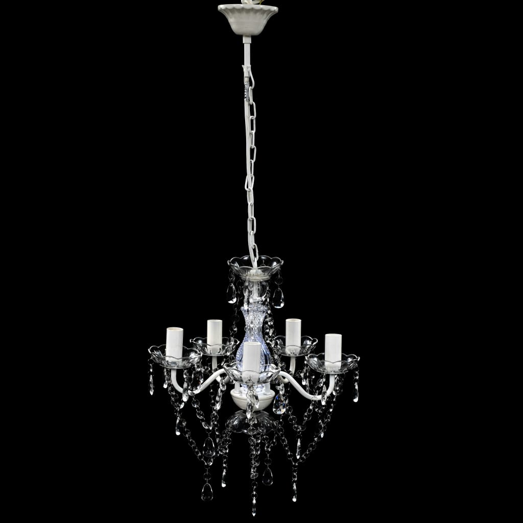 Lustre transparent à 5 lumières