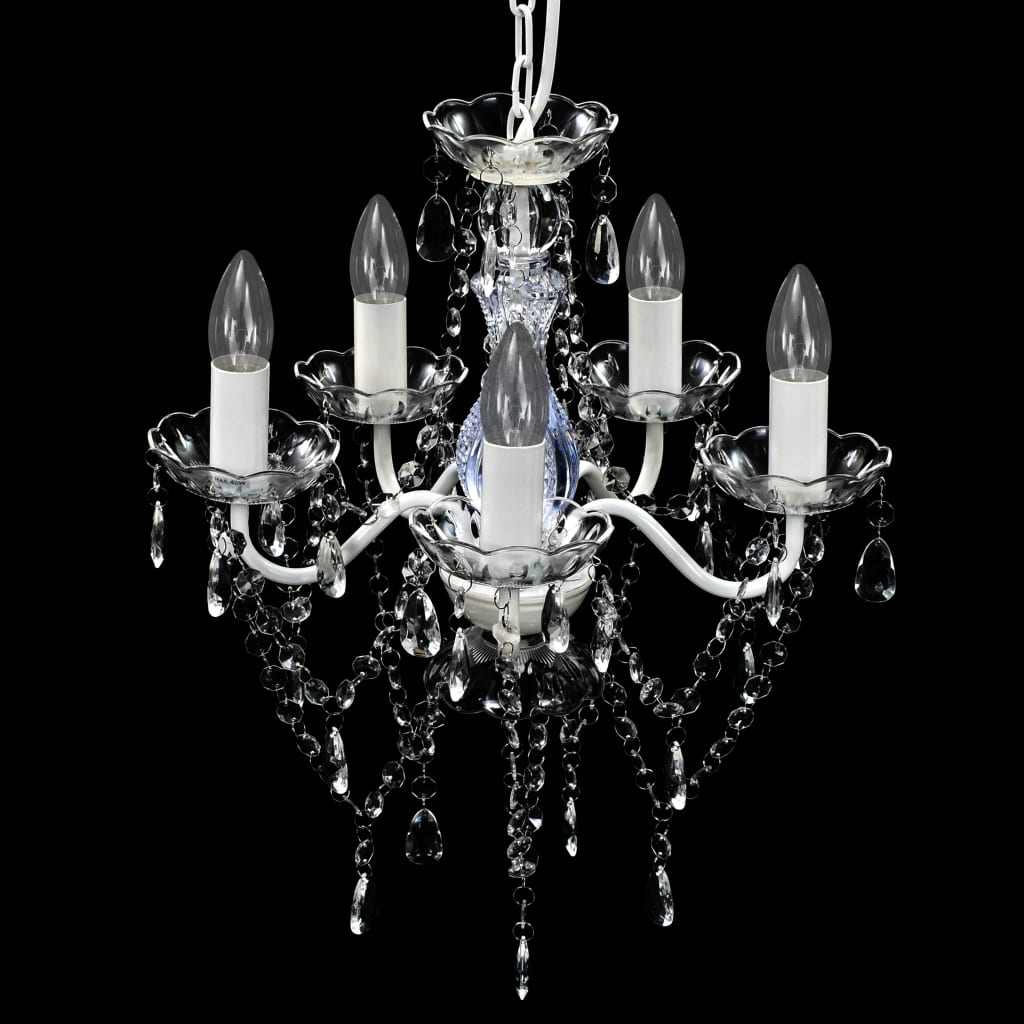 Lustre transparent à 5 lumières