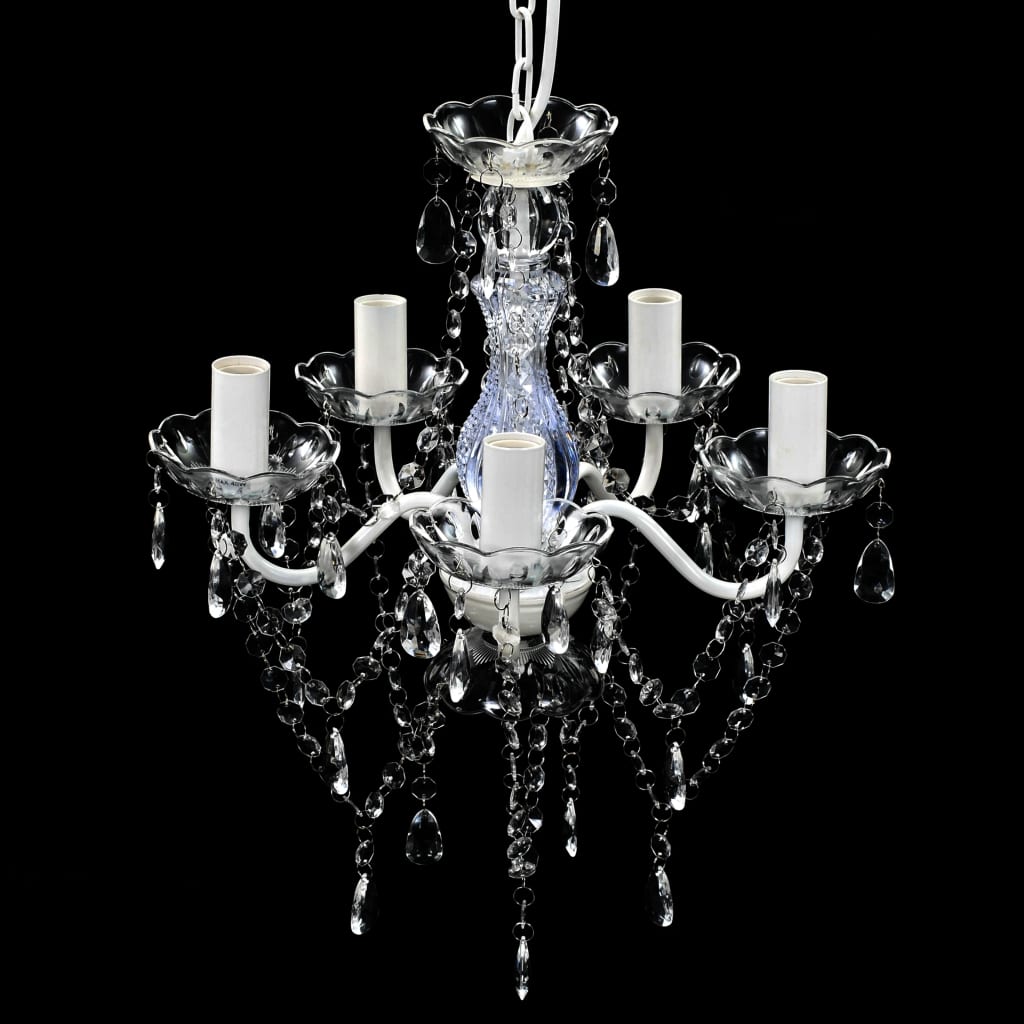 Lustre transparent à 5 lumières