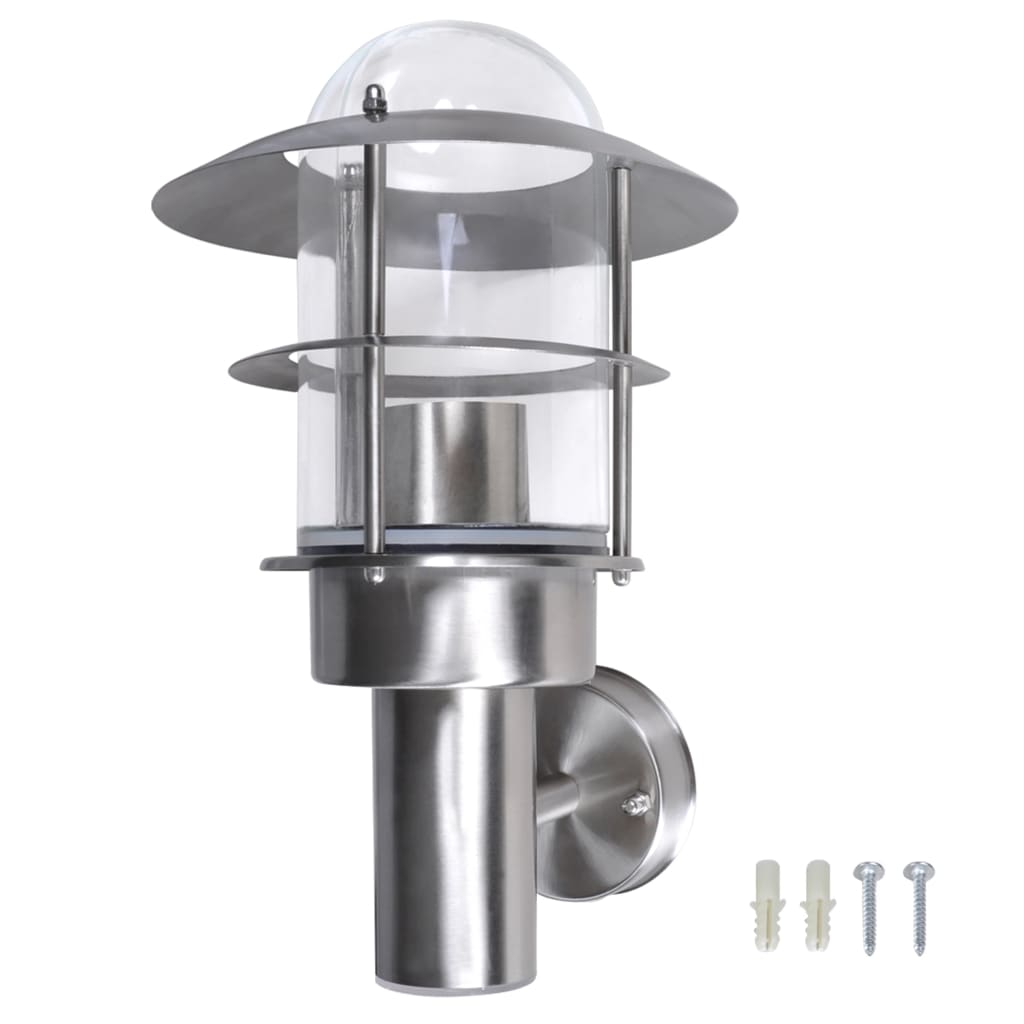 Applique murale LED pour patio, lampe d'extérieur en acier inoxydable