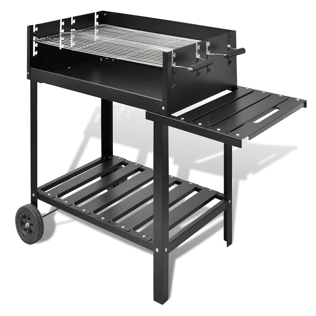 Barbecue colonne gril debout gril charbon de bois barbecue avec 2 roues