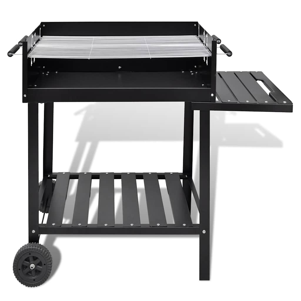 Barbecue colonne gril debout gril charbon de bois barbecue avec 2 roues