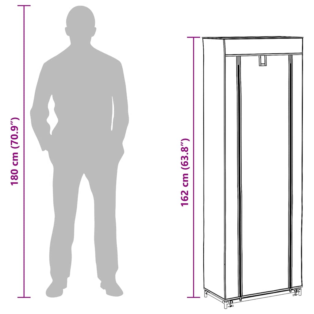 Schuhschrank Schuhregal 8 Schicht 57 x 29 x 162 cm