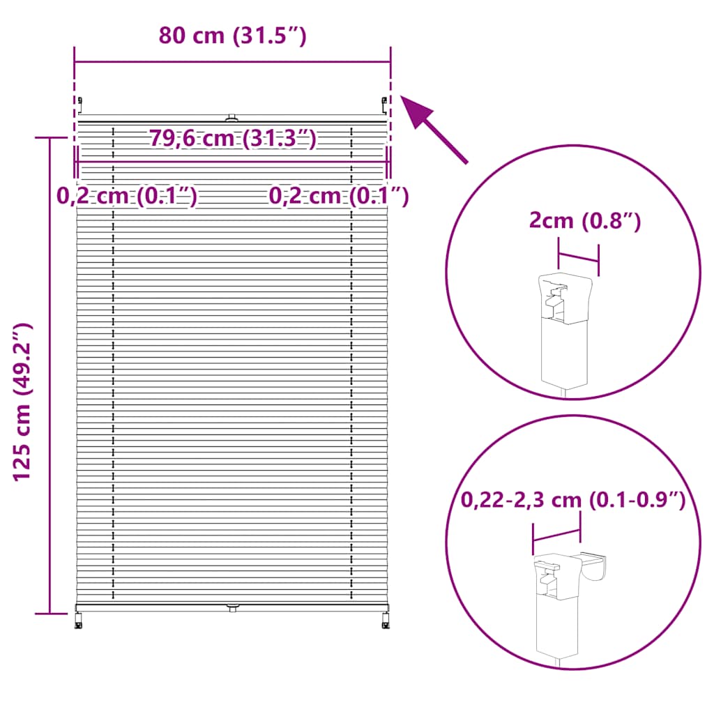 Plissee Faltrollo Rollo Plisseerollo 80x125cm Creme