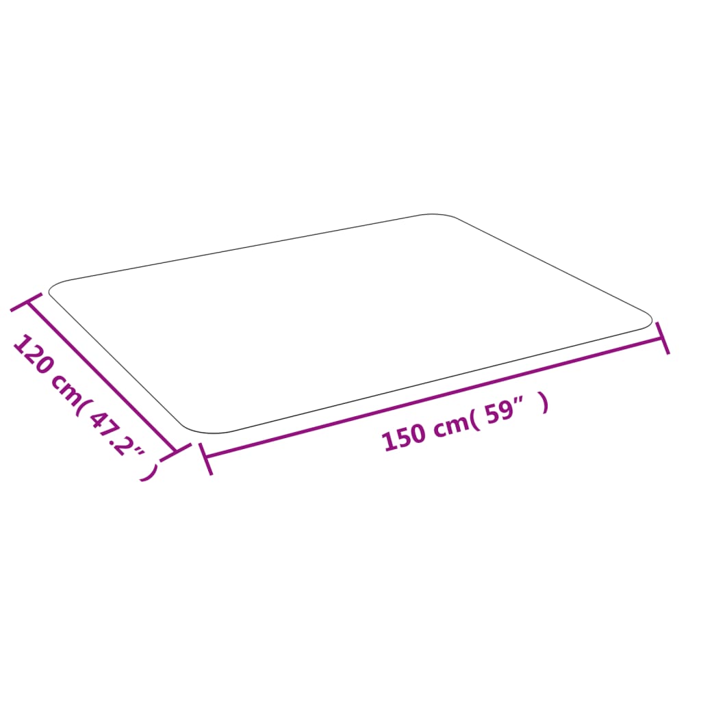 Bodenschutzmatte für Laminat oder Teppich 150x120 cm