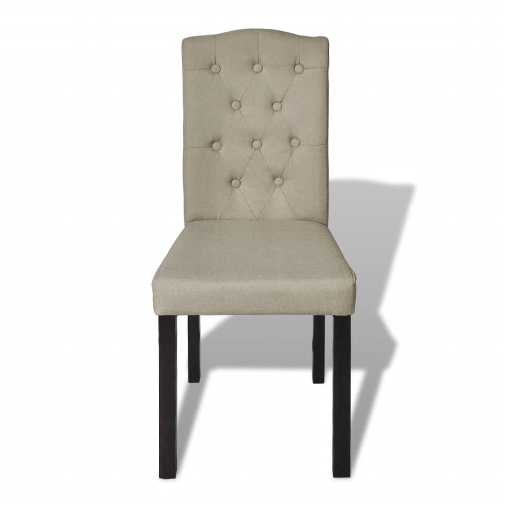 Dining chairs 2 pcs. Camel brown fabric
