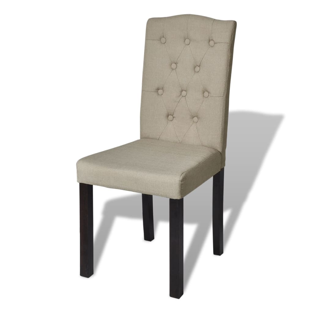 Dining chairs 2 pcs. Camel brown fabric