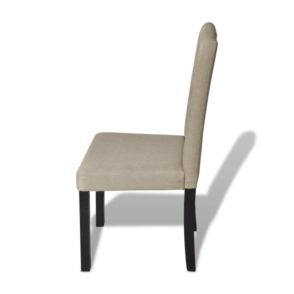 Dining chairs 2 pcs. Camel brown fabric