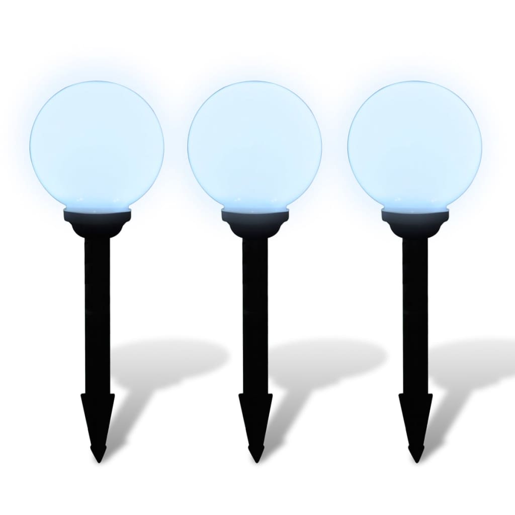 Path lights 3 pcs. LED 20 cm with ground spike