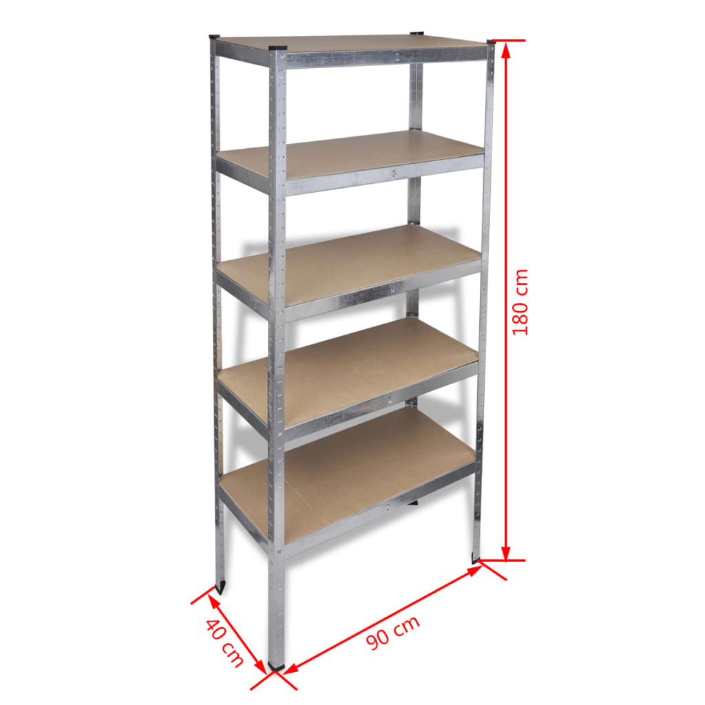 10x boltless shelving storage rack heavy duty shelving