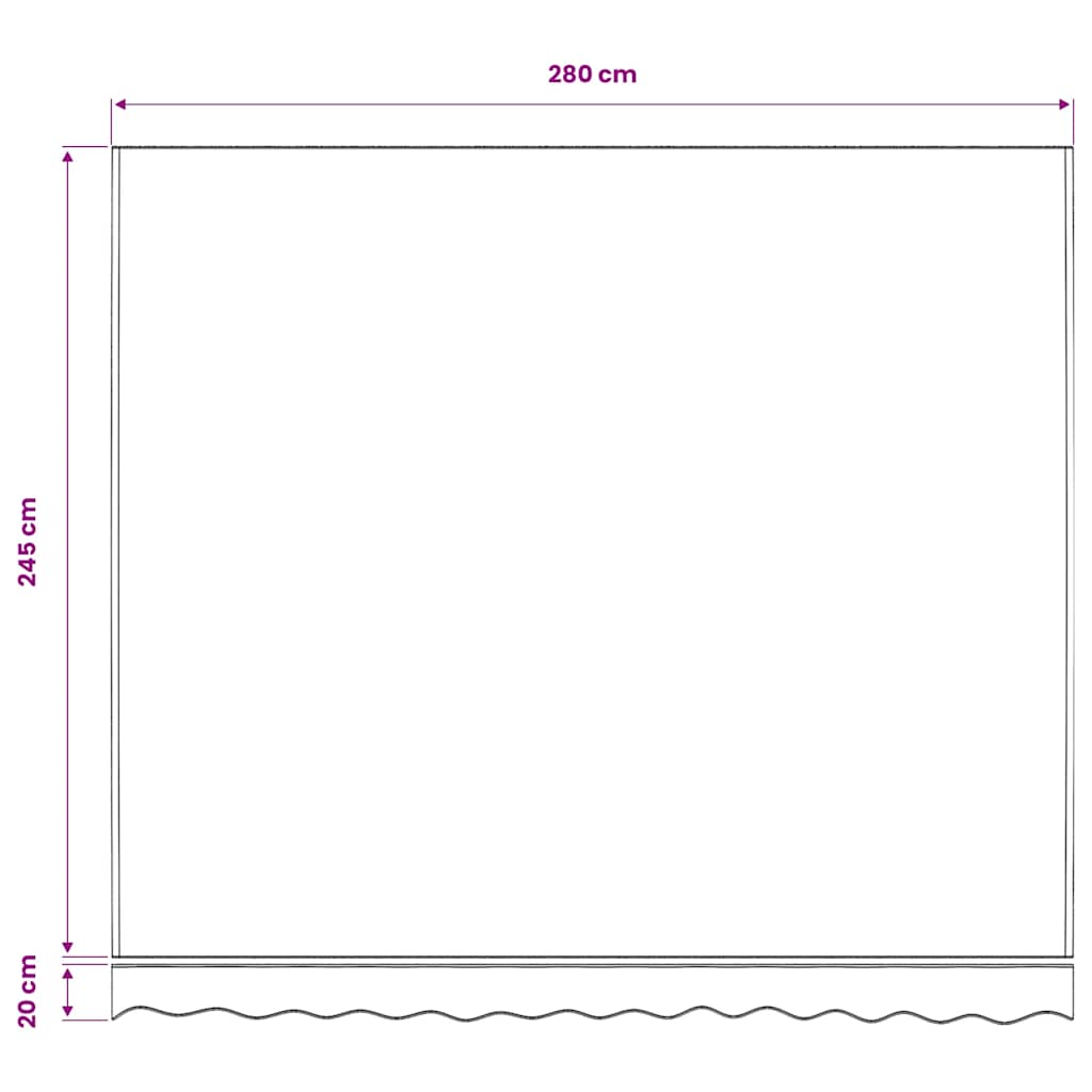 Ersatzstoff für Markise Blau und Weiß 300x250 cm Polyester