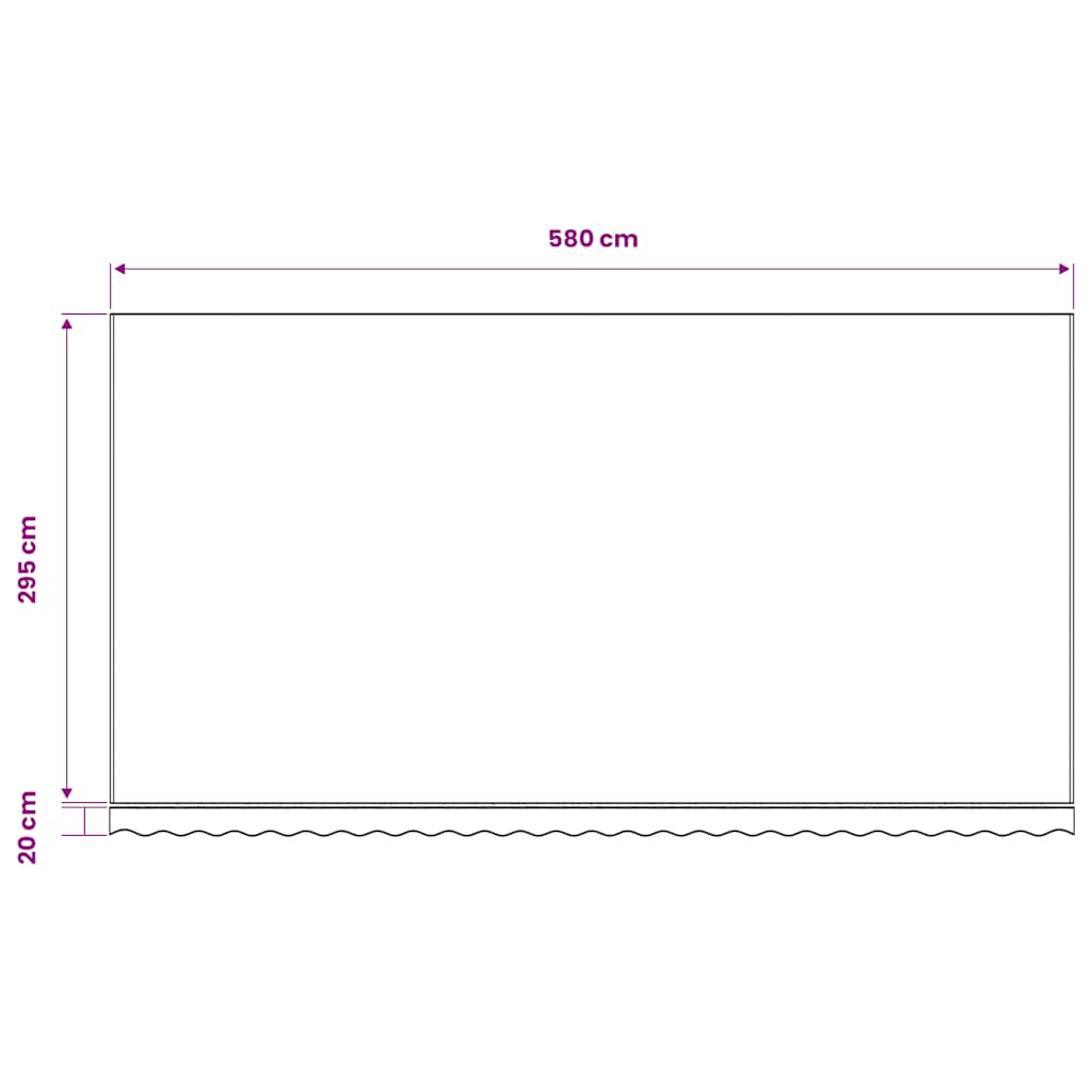Ersatzstoff für Markise Blau und Weiß 600x300 cm Polyester
