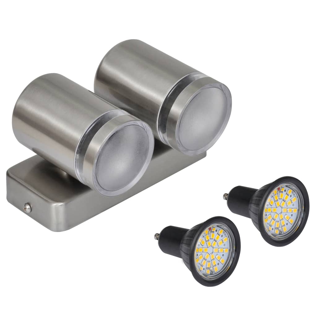 Applique murale LED en acier inoxydable rayonnant vers le bas en forme de cône
