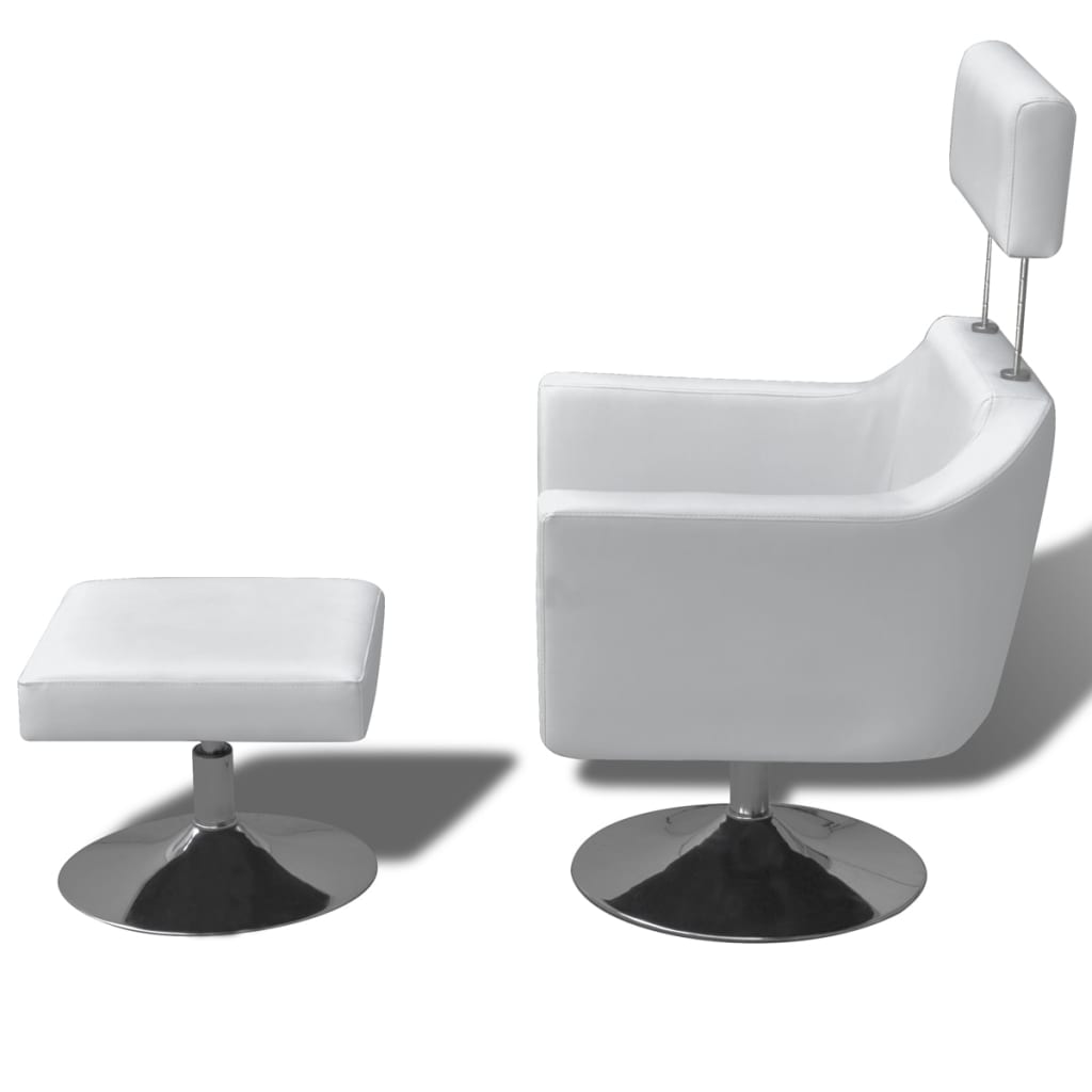 TV-Sessel Weiß Kunstleder