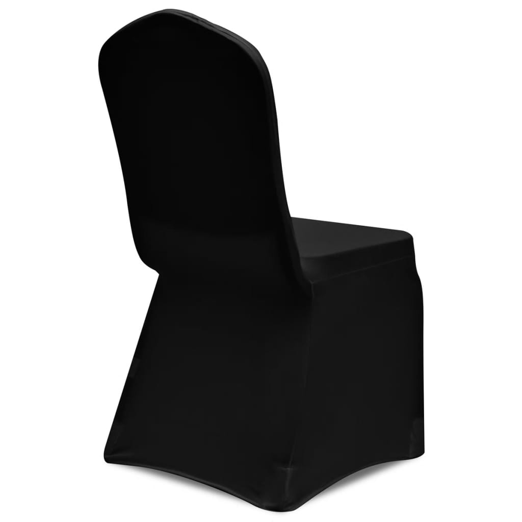 6 x housses de chaise extensibles noires