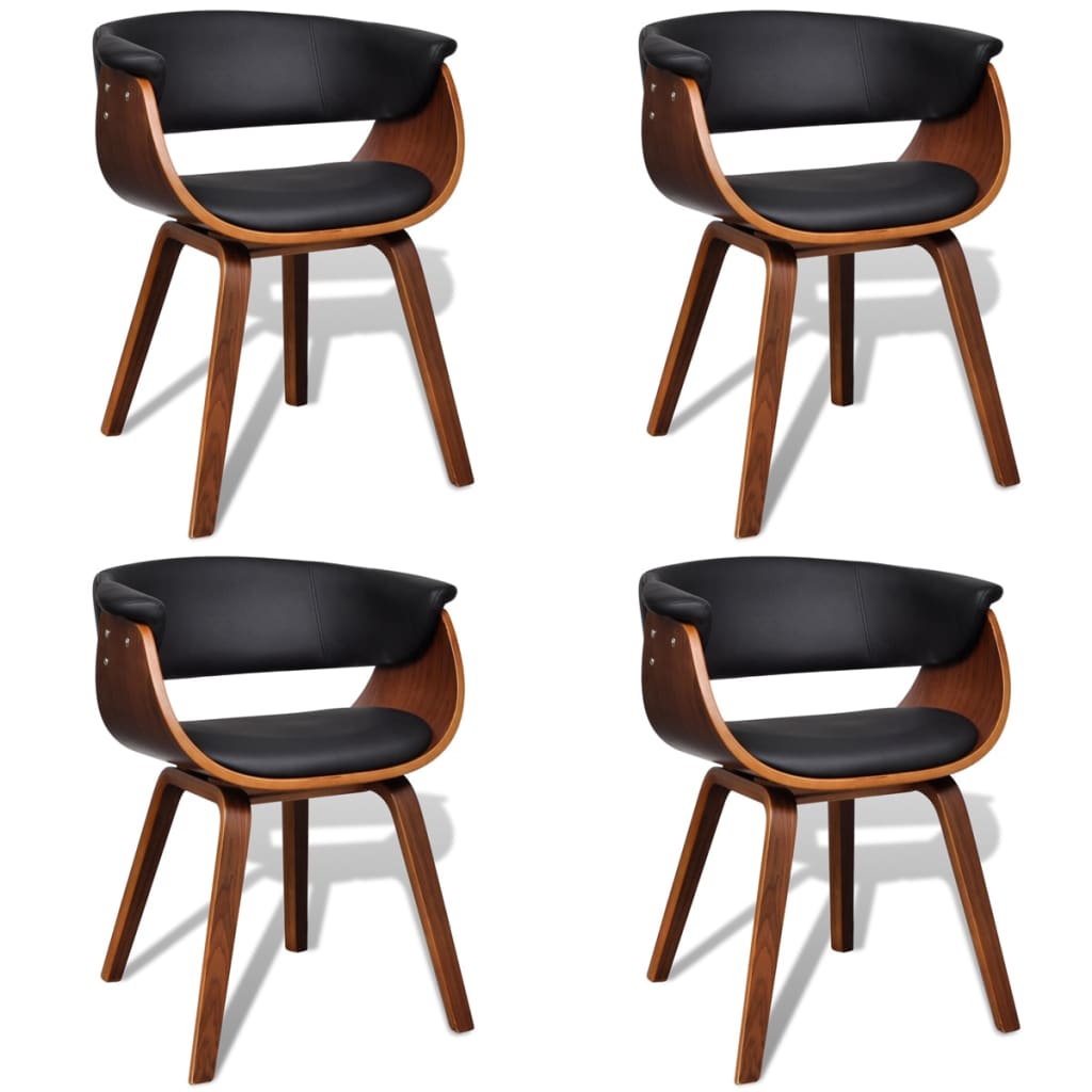 Dining chairs 4 pcs. bentwood and imitation leather