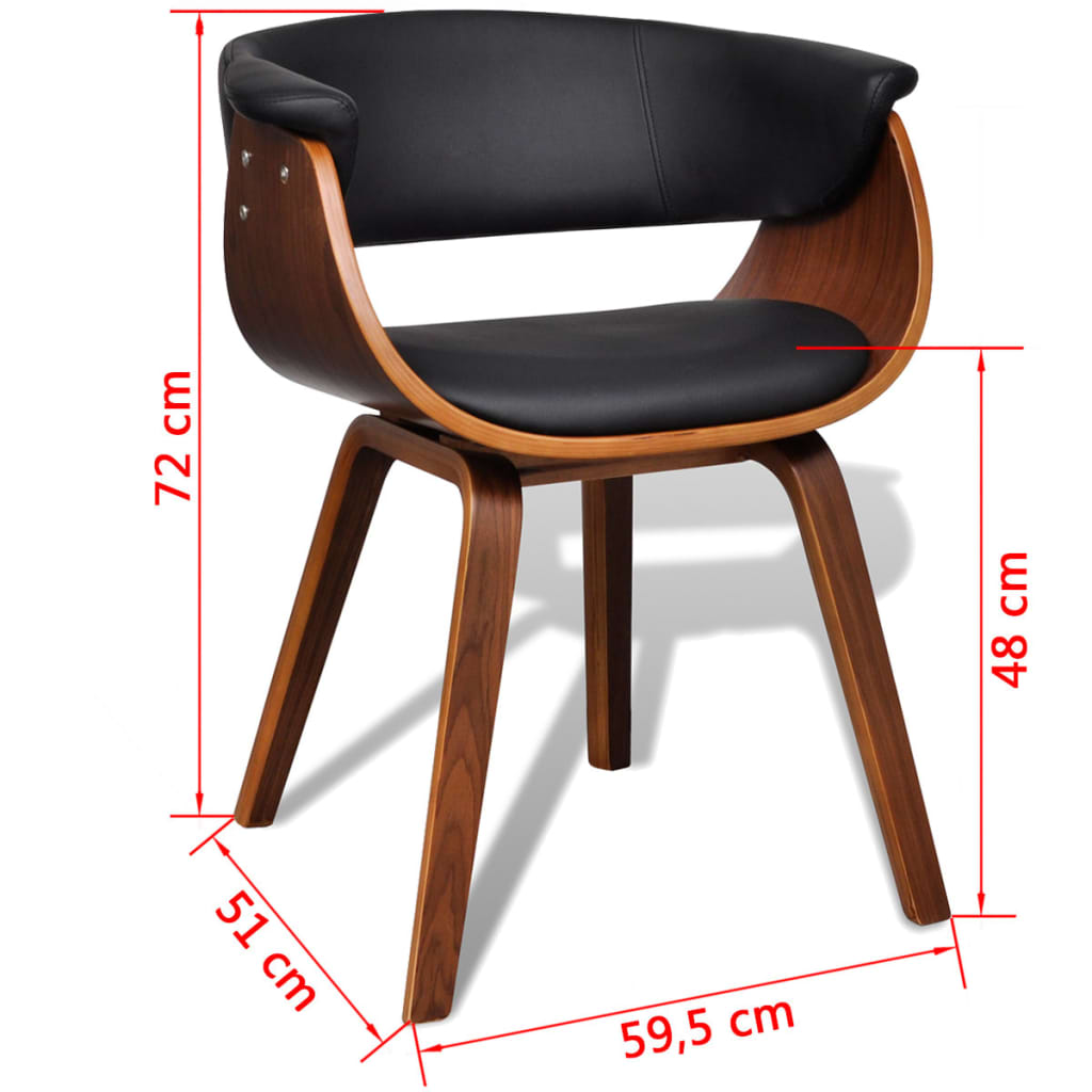 Dining chairs 4 pcs. bentwood and imitation leather