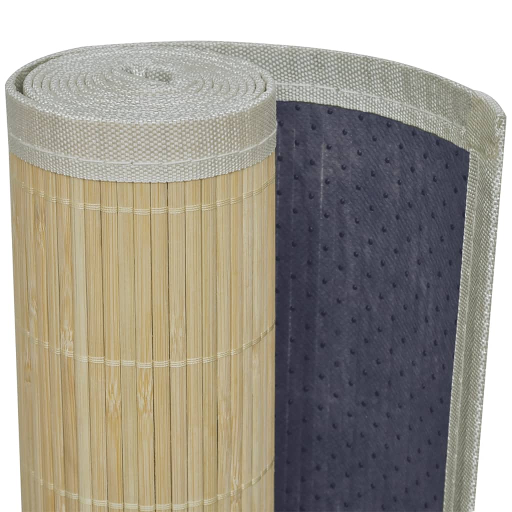 Bamboo Natural Rectangular Rug 80x300 cm
