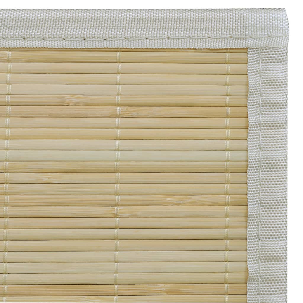 Bamboo Natural Rectangular Rug 80x300 cm