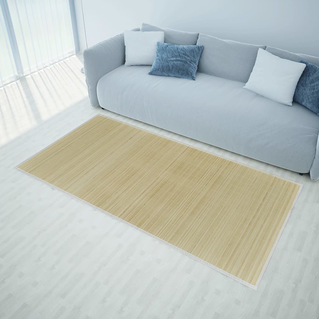 Bamboo Natural Rectangular Rug 80x300 cm