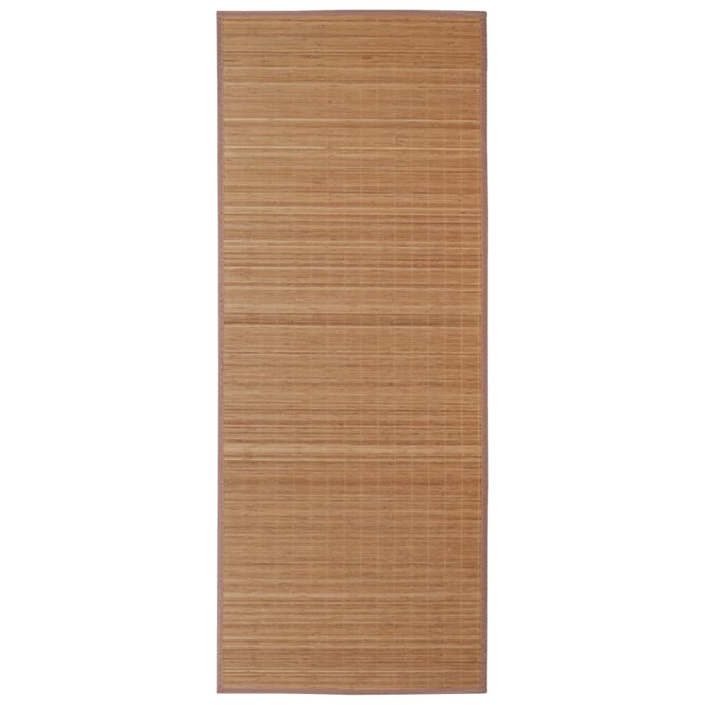 Bamboo Rug Brown Rectangular 80x300 cm