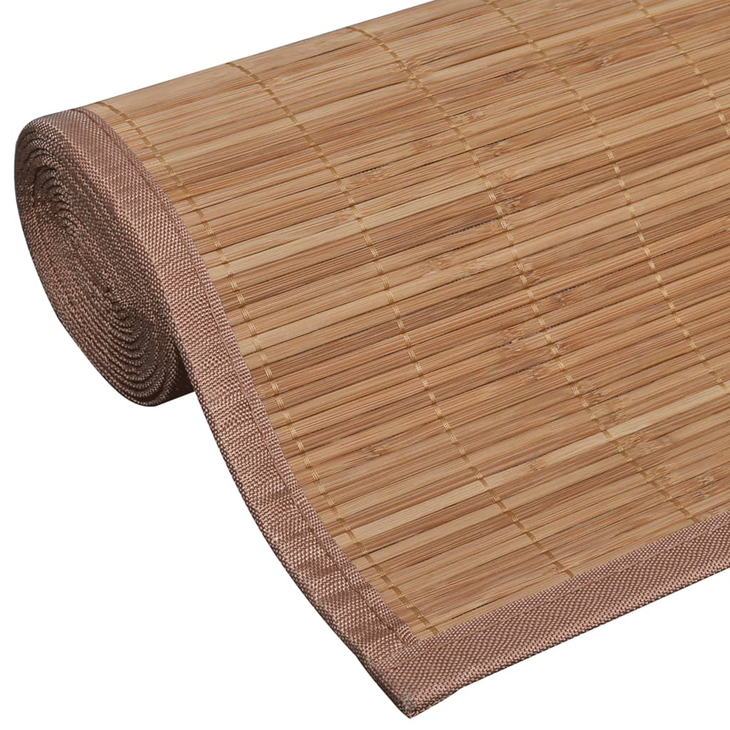 Bamboo Rug Brown Rectangular 80x300 cm