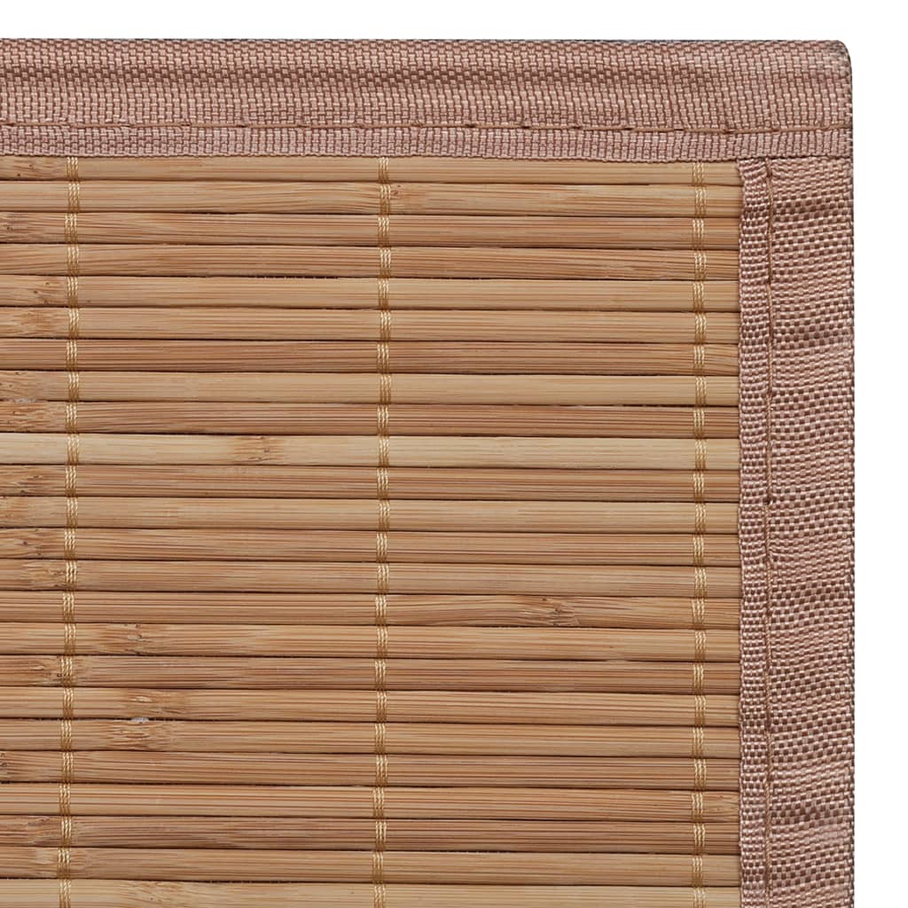 Bamboo Rug Brown Rectangular 80x300 cm