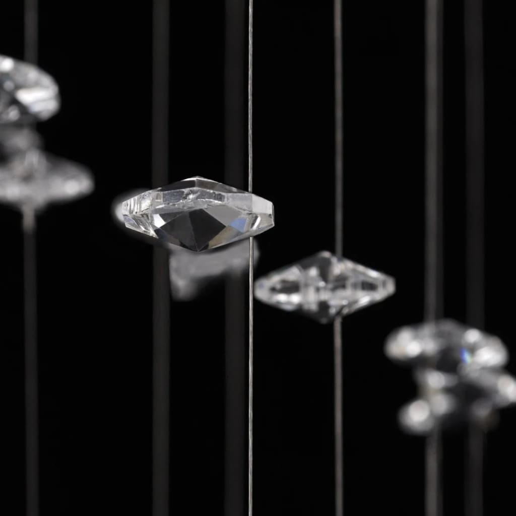 White ceiling lamp with sparkling glass beads 8 x G9 29 cm