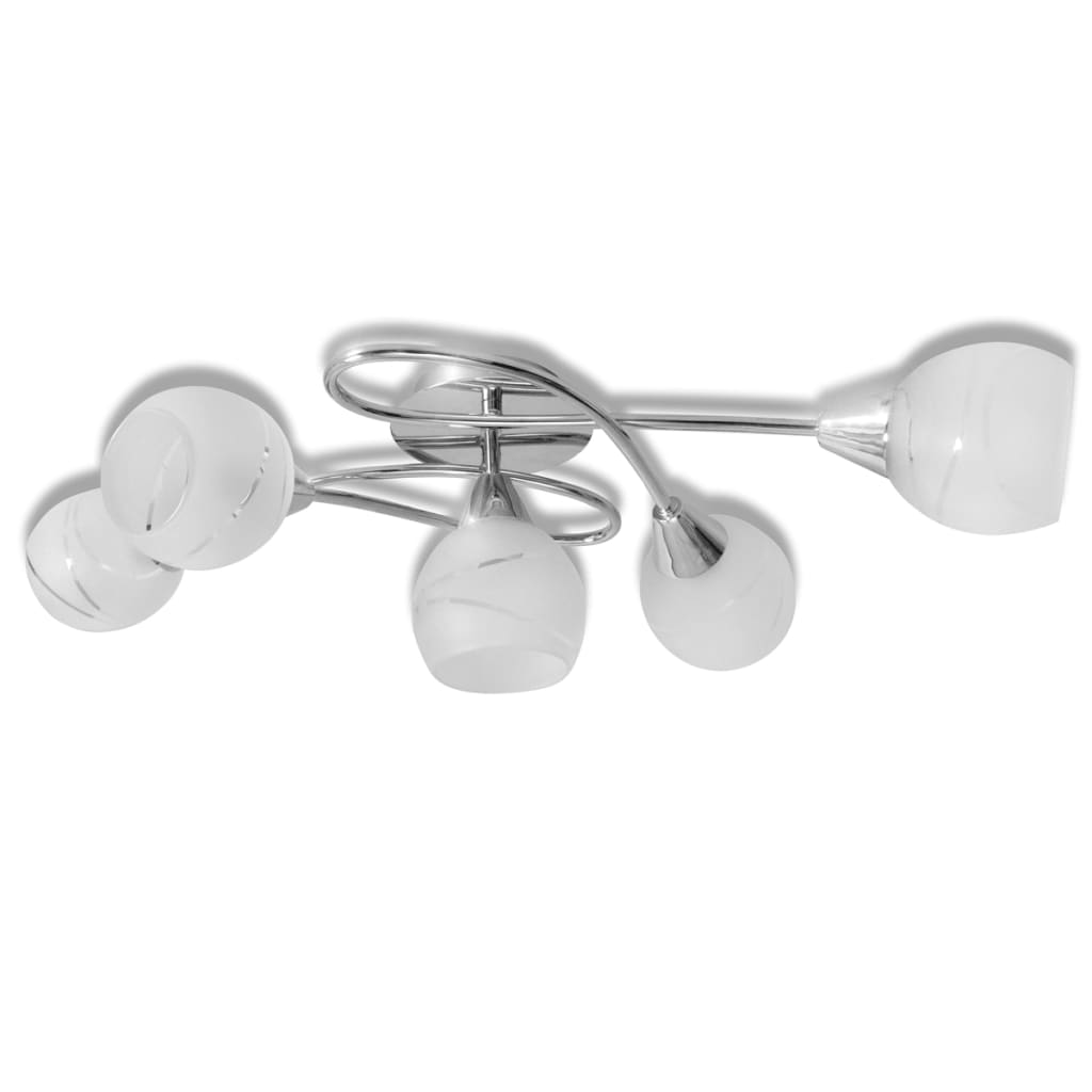Ceiling light with glass shades 5 x E14