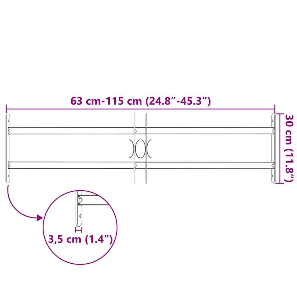 Fenstergitter Verstellbar mit 2 Querstäben 700-1050 mm