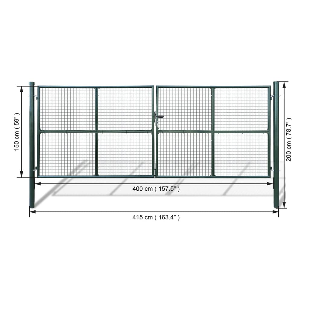 Gartentor aus Maschengewebe 400x150 cm