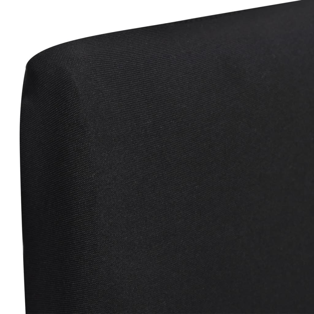 Lot de 6 housses de chaise droites extensibles noires
