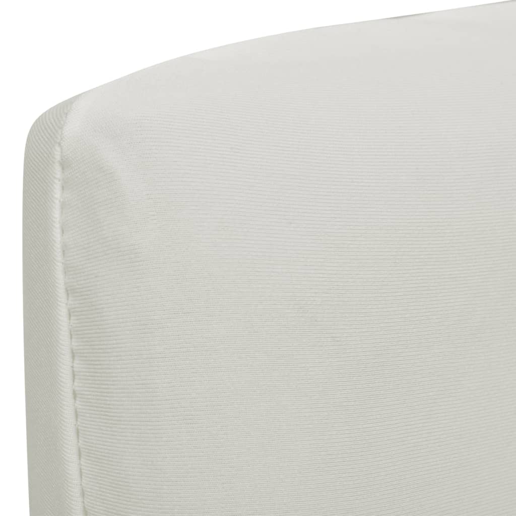 Lot de 6 housses de chaise droites extensibles couleur crème
